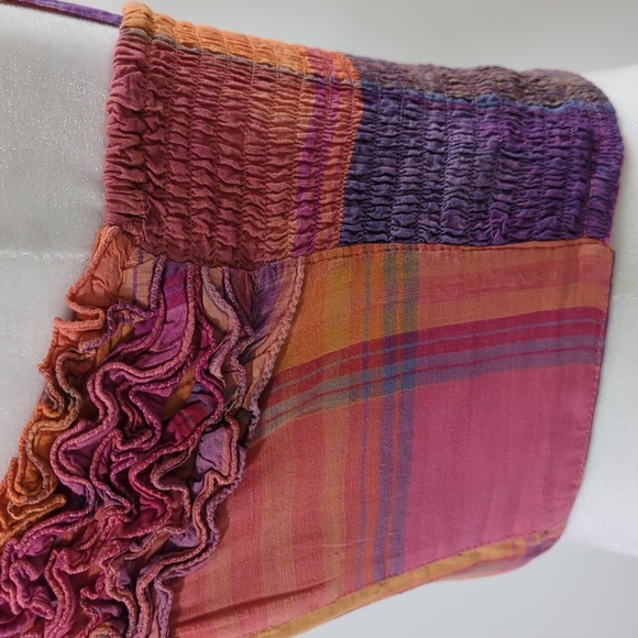 Nadir Positano Cropped Sunset Tartan Bustier - Picture 7 of 10